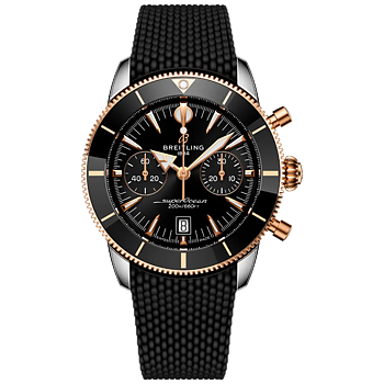 Breitling UB0156H11B1S1 Superocean Heritage Automatic B01 Chronograph 42 svart stål och 18 k rött guld