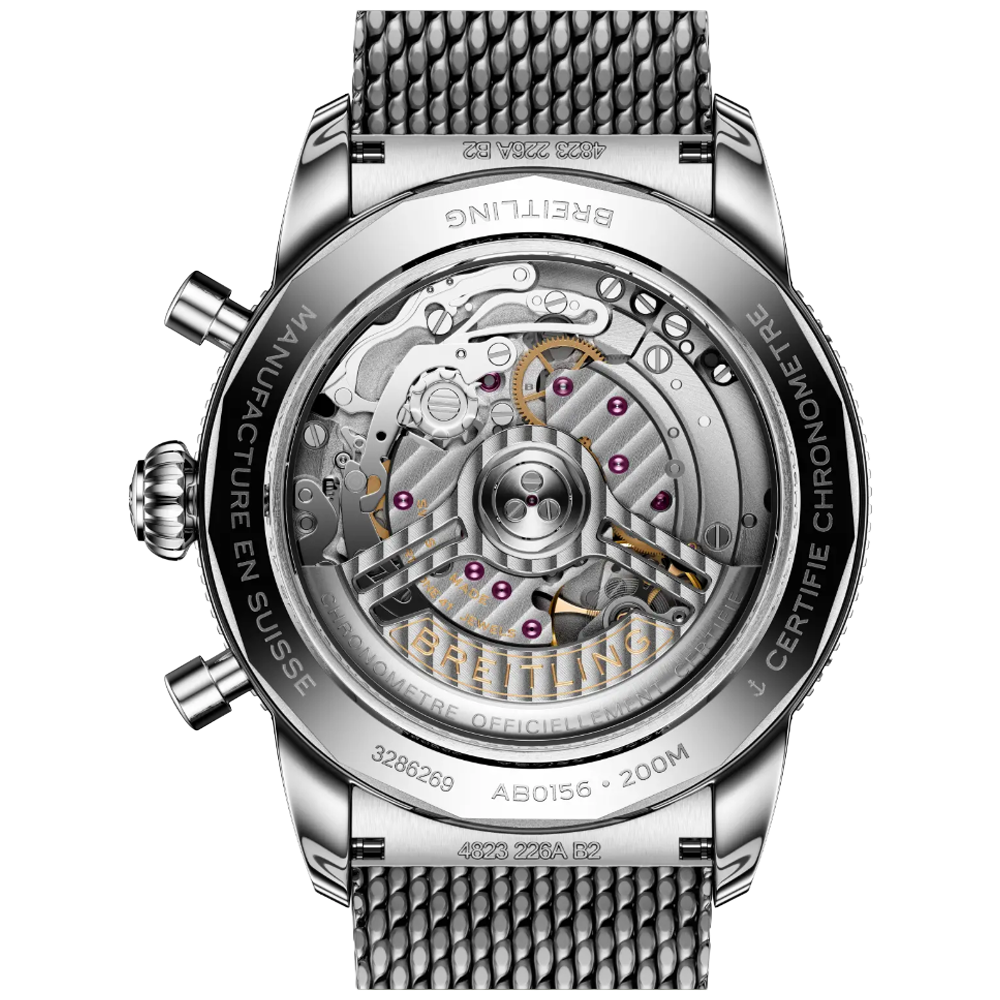 Breitling AB0156361L1A1 Superocean Heritage Automatic B01 Chronograph 42 grön baksida