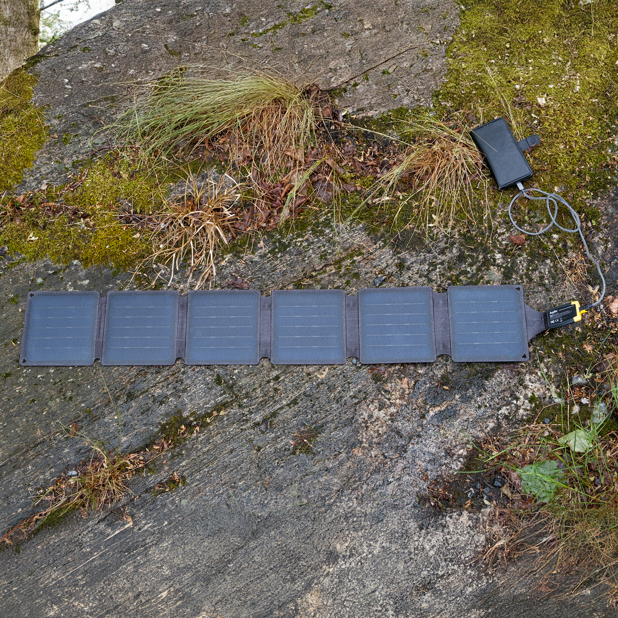 Aqiila Sunbird P21 sammenleggbart solcellepanel | 20W - 4