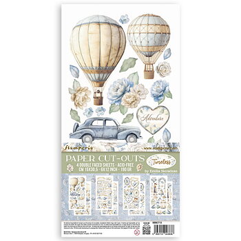 Paper cut-outs 2 Double Face - 4 sheets cm. 15x30,5 - Timeless 