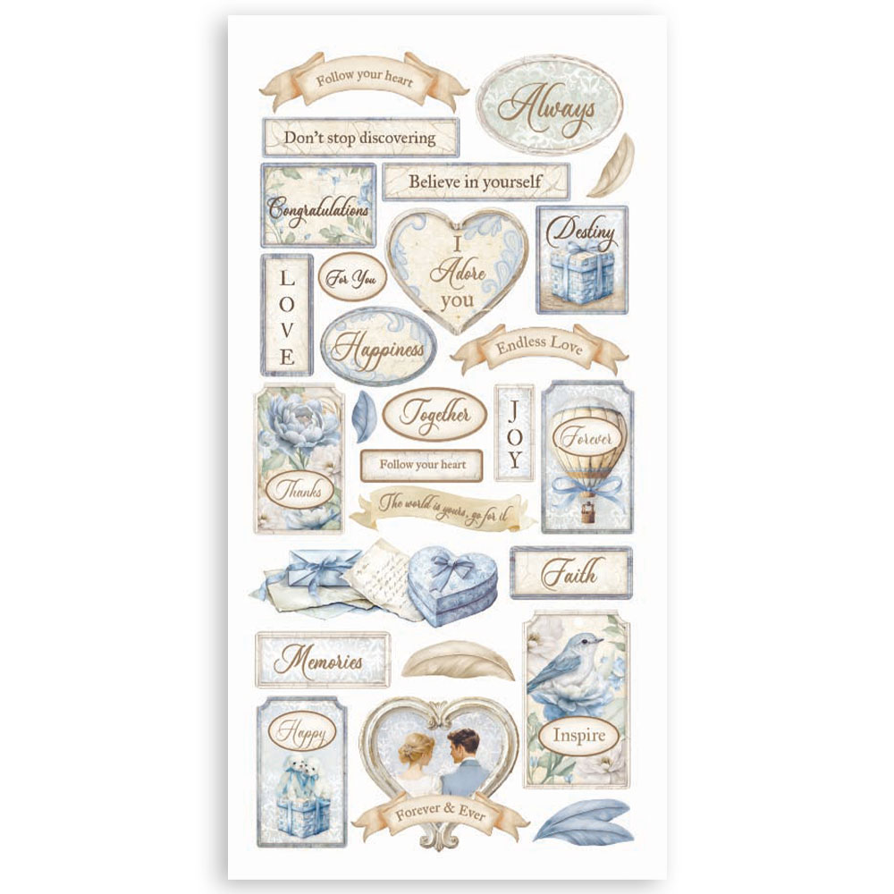 Paper cut-outs 2 Double Face - 4 sheets cm. 15x30,5 - Timeless  - 3
