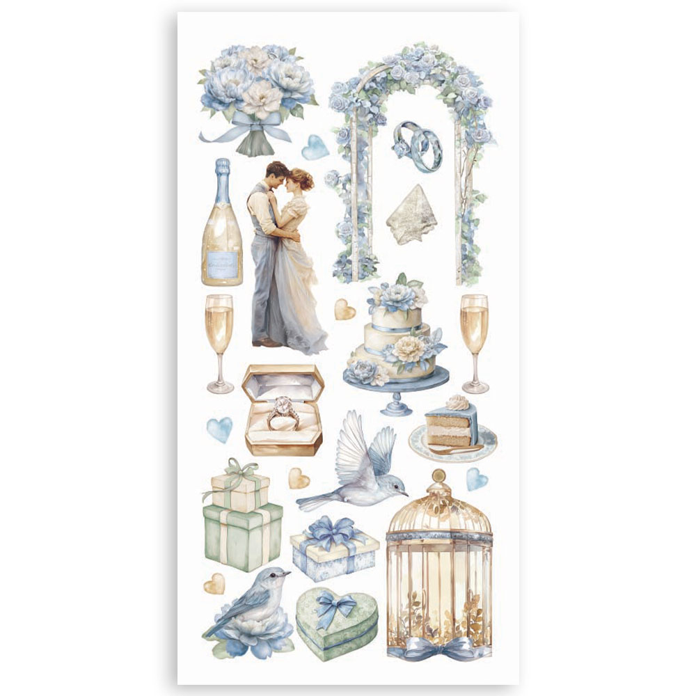 Paper cut-outs 2 Double Face - 4 sheets cm. 15x30,5 - Timeless  - 5