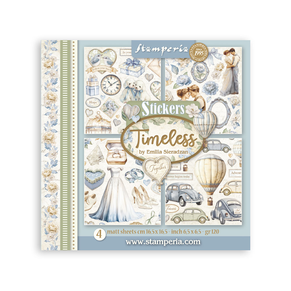 Stickers mm 165x165 4 sheets - Timeless 