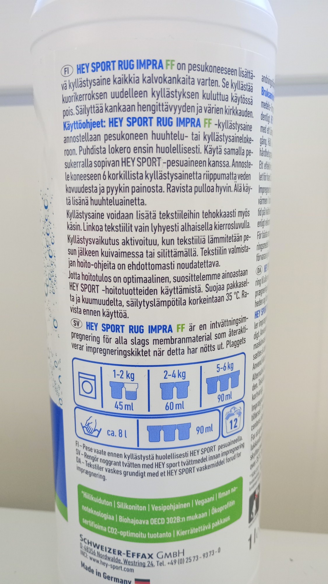 HEY SPORT® dekken Impregnering 1 liter - 2