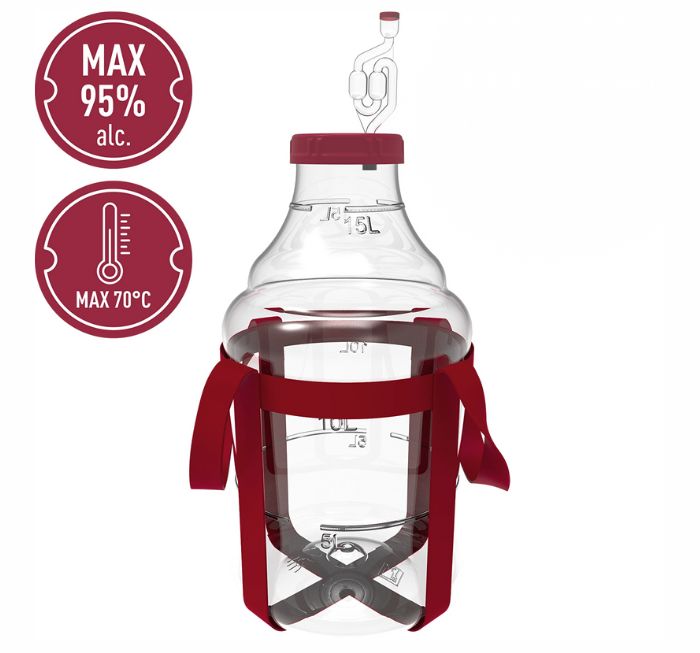 Complete PET fermenter 15 l, with carrier straps - 3