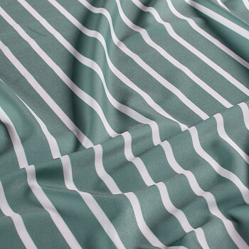 LYCRA - VERTICAL LINES AQUA