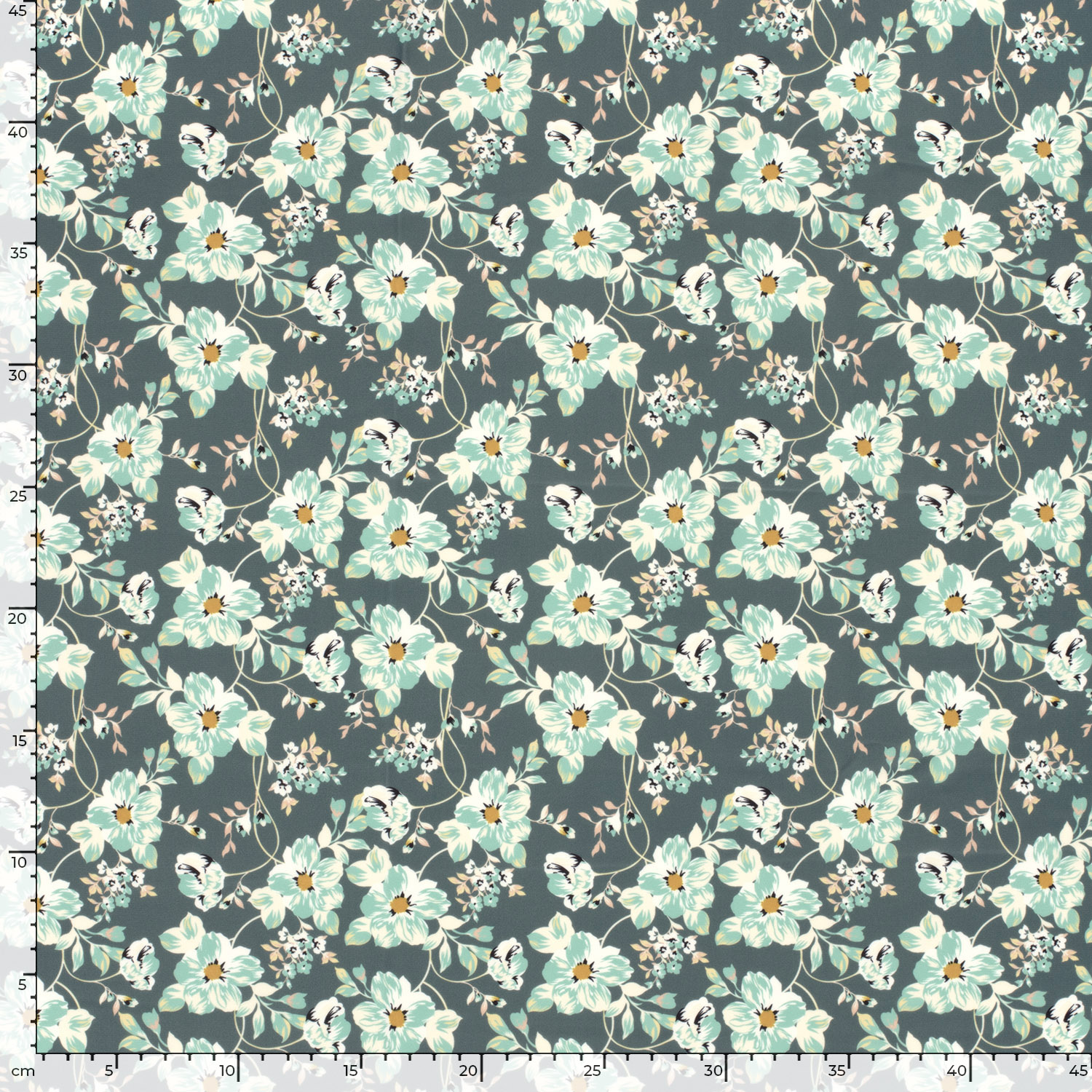 LYCRA - FLORALS AQUA - 5