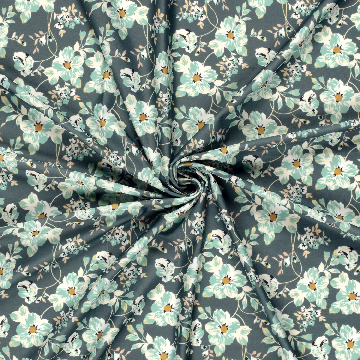 LYCRA - FLORALS AQUA - 3