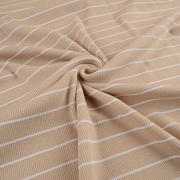 STRIPES BEIGE  - RIBBED 