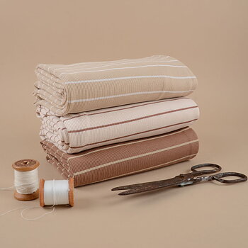 STRIPES BEIGE  - RIBBED 