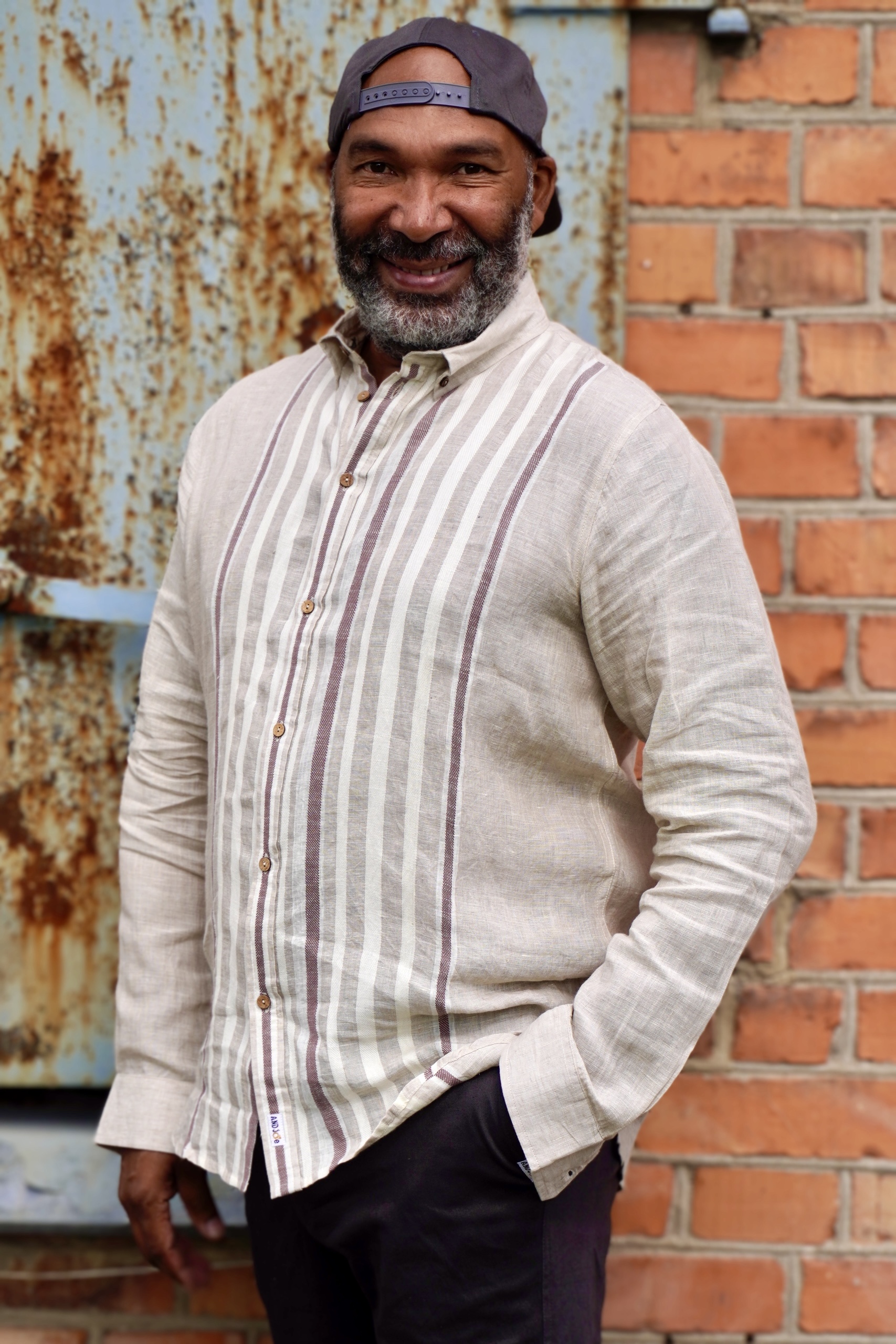 JOE SHIRT LINEN  COFFEE