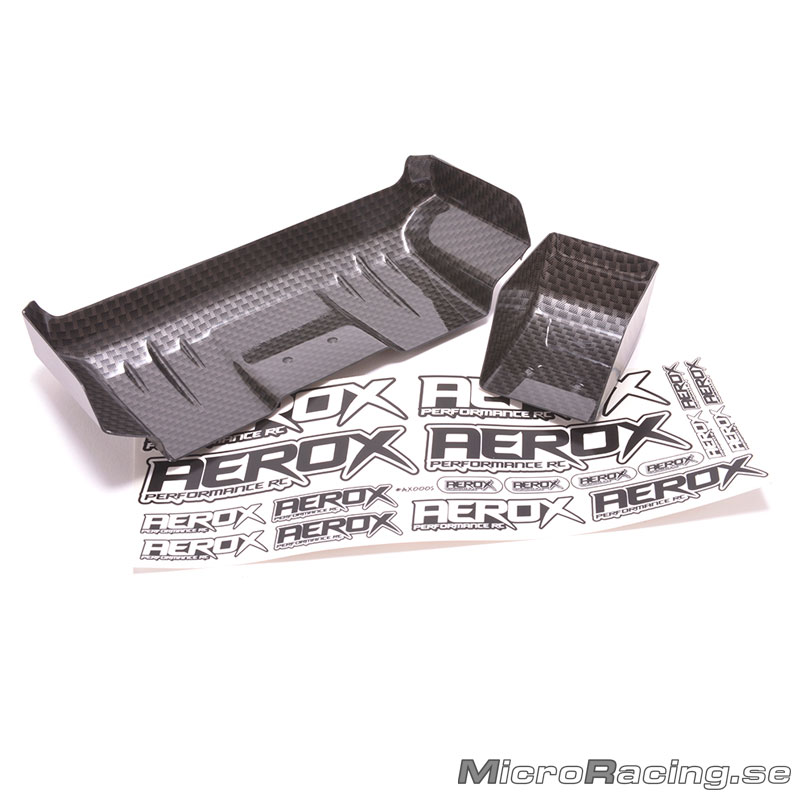 AEROX - Vinge Bak, Bred, 1.0mm,  C/F,  1/10 Off Road - 3