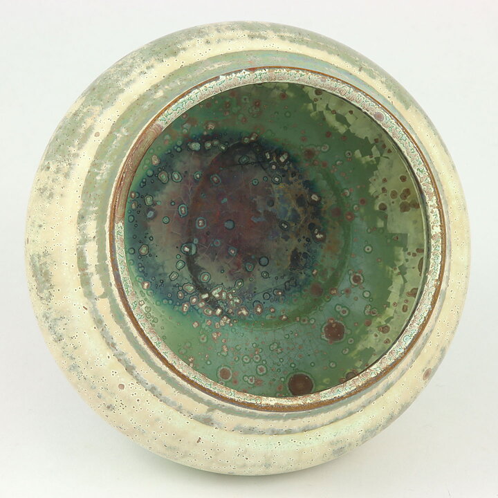 Isak Isaksson (2000s) Unique Chawan Bowl with Beige Crystalline Glaze 11 cm  #9