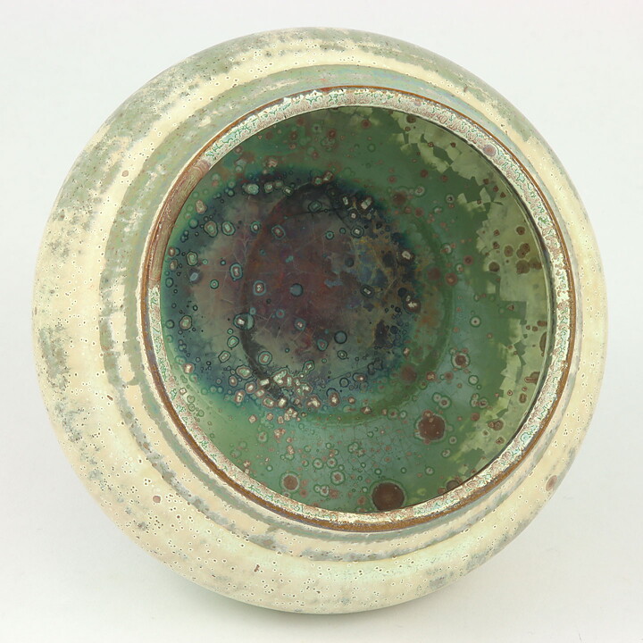 イサク・イサクソン  一点もの  ベージュの結晶釉のボウル  茶碗  (11cm)  2000年代  #9
