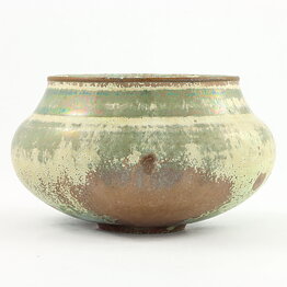 イサク・イサクソン  一点もの  ベージュの結晶釉のボウル  茶碗  (11cm)  2000年代  #9