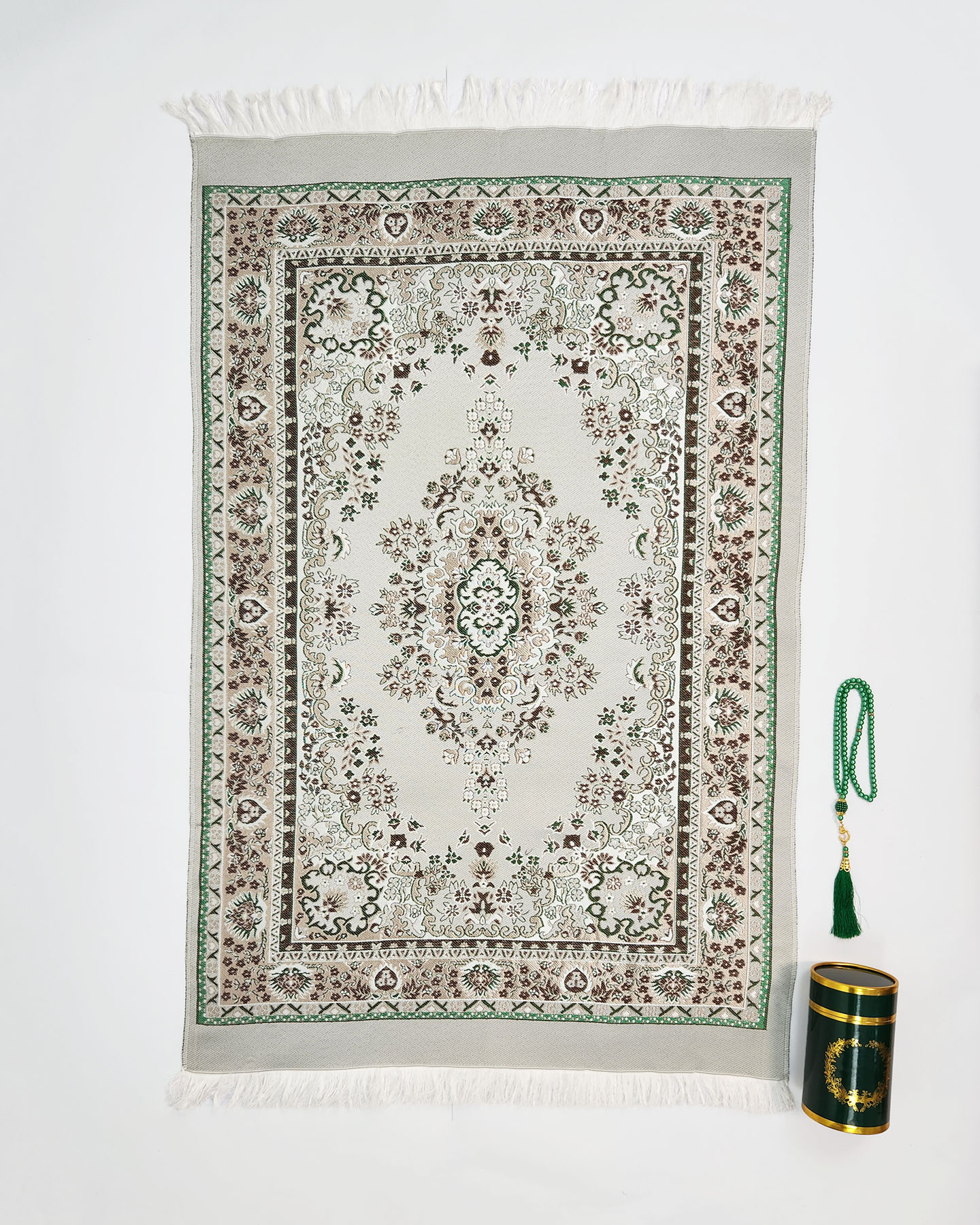 Gift set - Prayer mat with rosary - Green