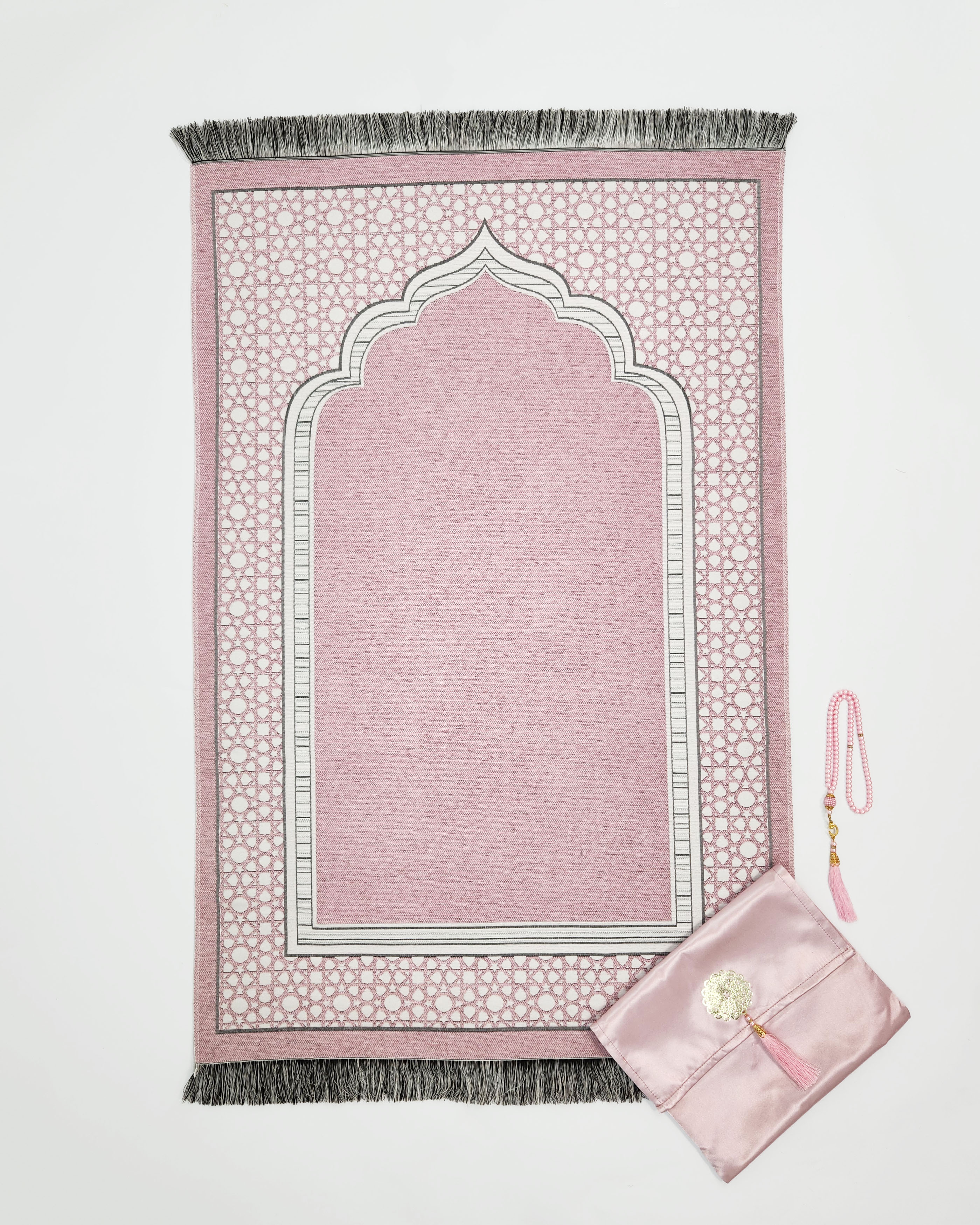 Gift set - Prayer mat with rosary - Pink