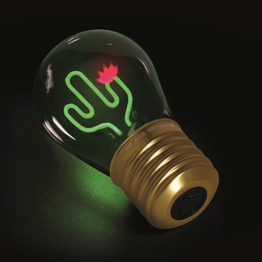 Bulb fiction, glødelampeformet bordlampe, Cactus - 4