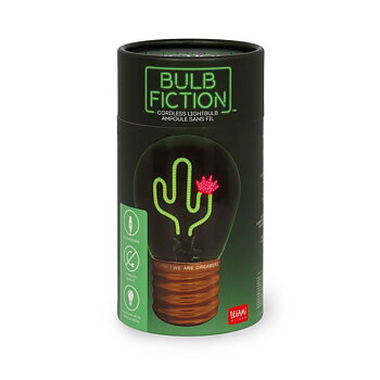 Bulb fiction, glödlampsformad bordslampa, Cactus