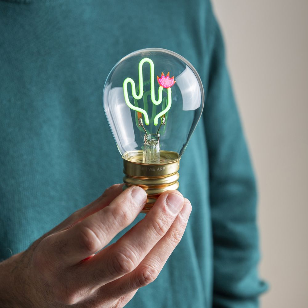 Bulb fiction, glødelampeformet bordlampe, Cactus - 7