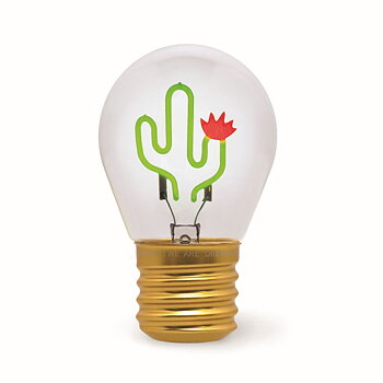 Bulb fiction, glödlampsformad bordslampa, Cactus