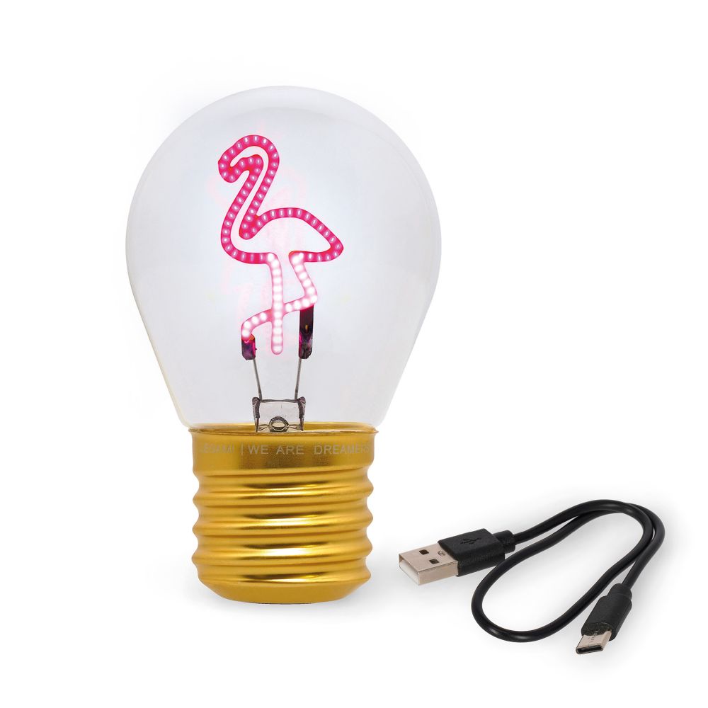 Bulb fiction, glödlampsformad bordslampa, Flamingo - 3