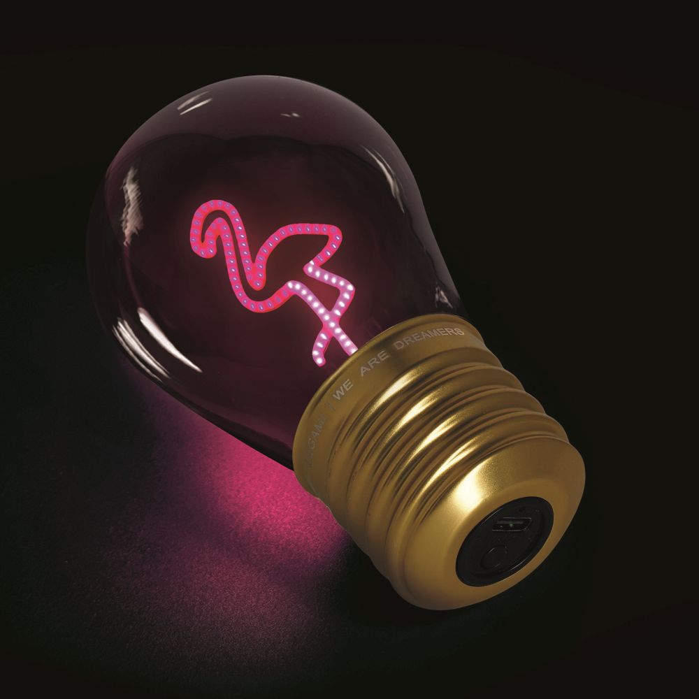 Bulb fiction, glödlampsformad bordslampa, Flamingo - 4