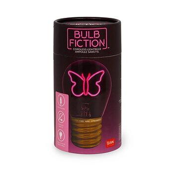 Bulb fiction, glödlampsformad bordslampa, Butterfly