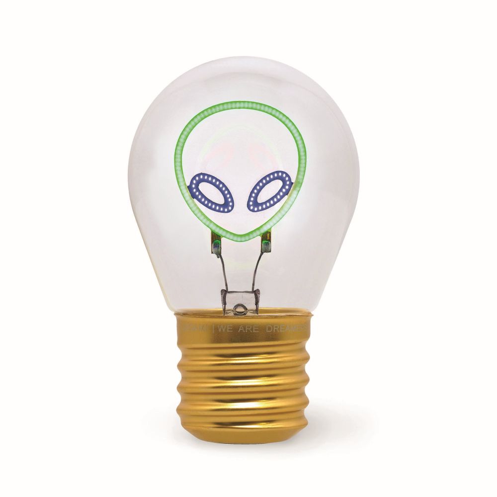Bulb fiction, glödlampsformad bordslampa, Alien