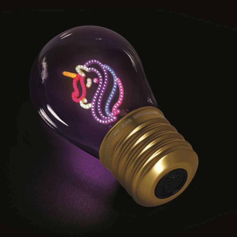 Bulb fiction, glödlampsformad bordslampa, Unicorn - 4