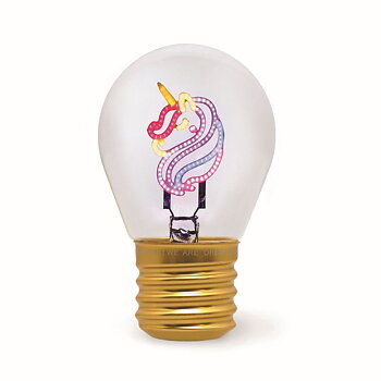 Bulb fiction, glödlampsformad bordslampa, Unicorn