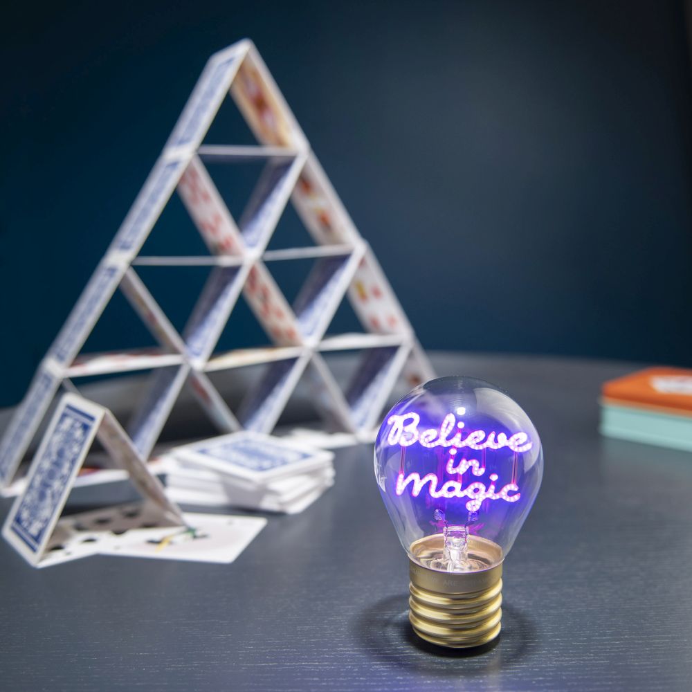 Bulb fiction, glödlampsformad bordslampa, Believe in magic - 5