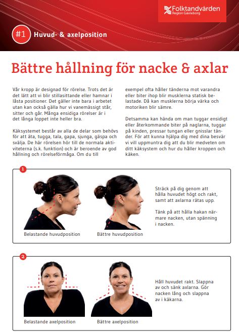 Broschyr bettfysiologi huvud och axelposition