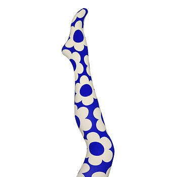 Tights Flowerette blue