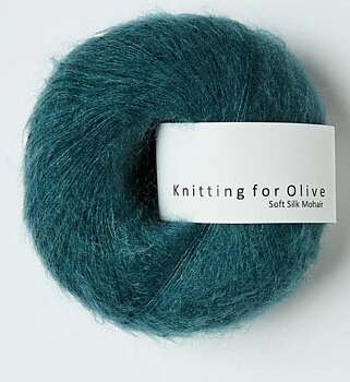 Soft Silk Mohair Petroleum Green  25g Knitting for Olive