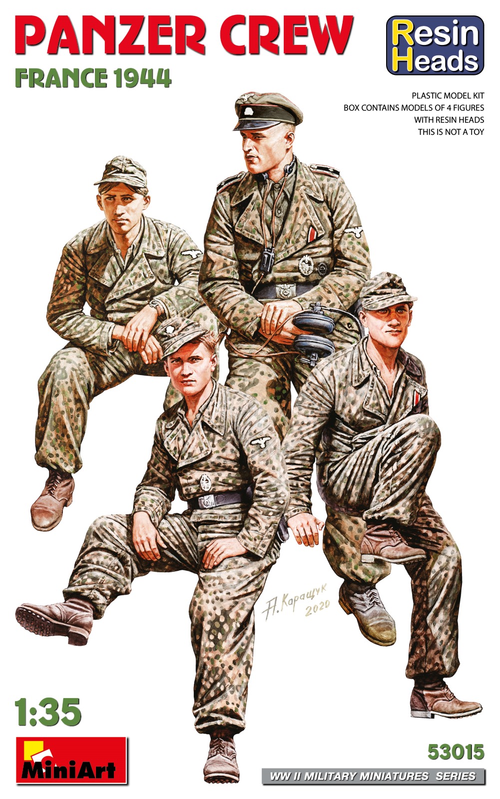 1/35 PANZER CREW. FRANCE 1944. RESIN HEADS