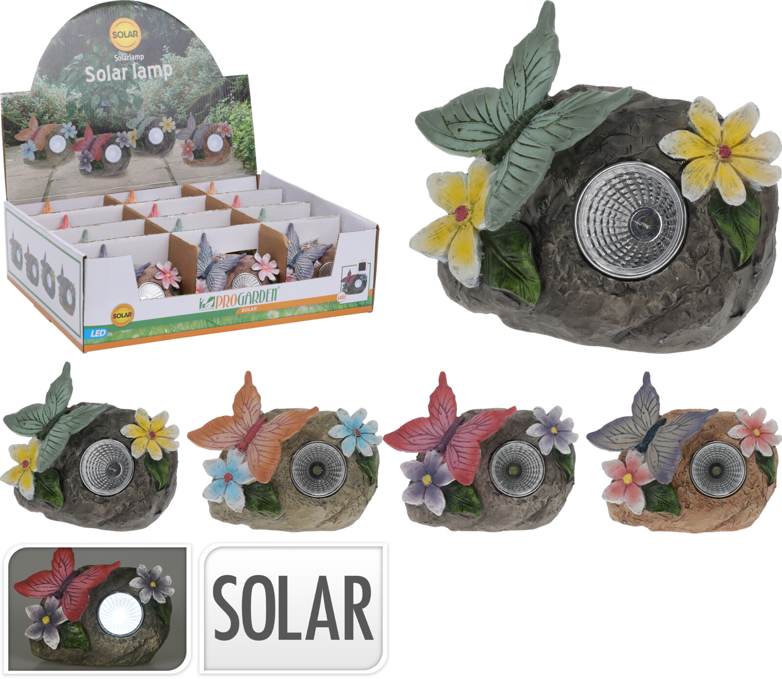 Solcellslampa fjäril
