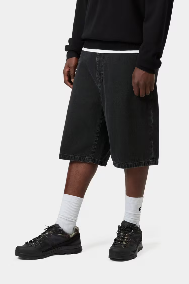 Carhartt WIP Landon Jeansshorts Black Stone Washed - 3
