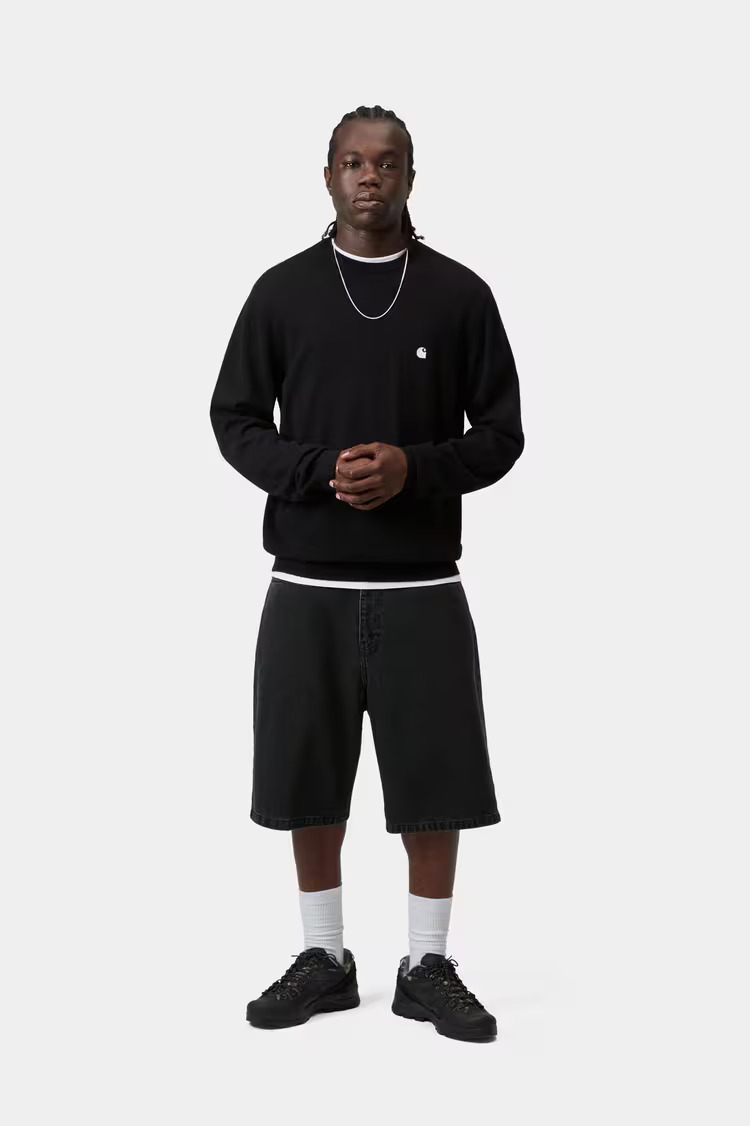 Carhartt WIP Landon Jeansshorts Black Stone Washed - 4
