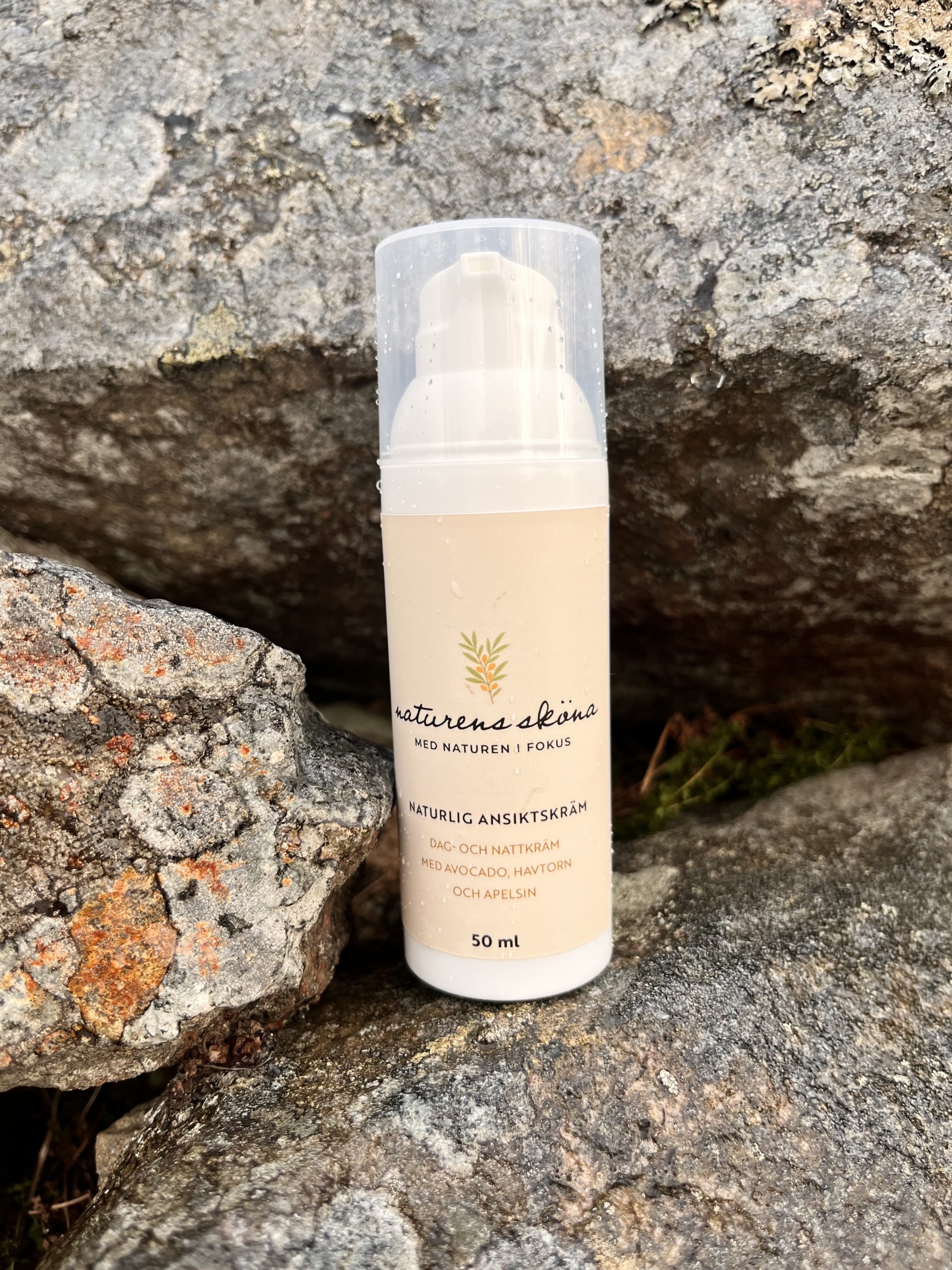 Naturlig ansiktskräm med avocado, havtorn & apelsin 50 ml Naturens Sköna