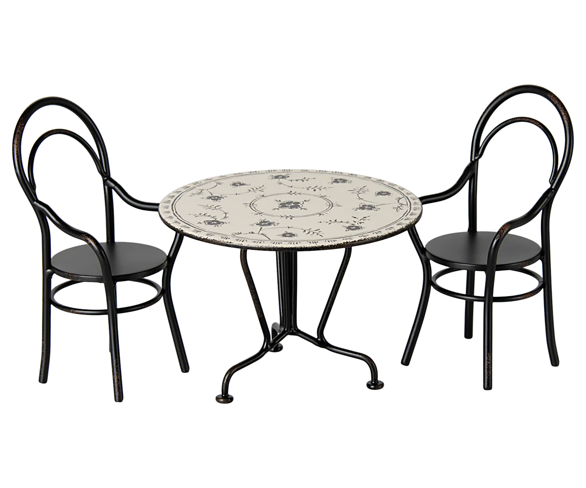 Maileg - Dining table, Set with 2 chairs