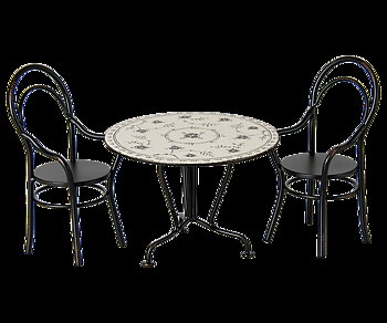 Maileg - Dining table, Set with 2 chairs