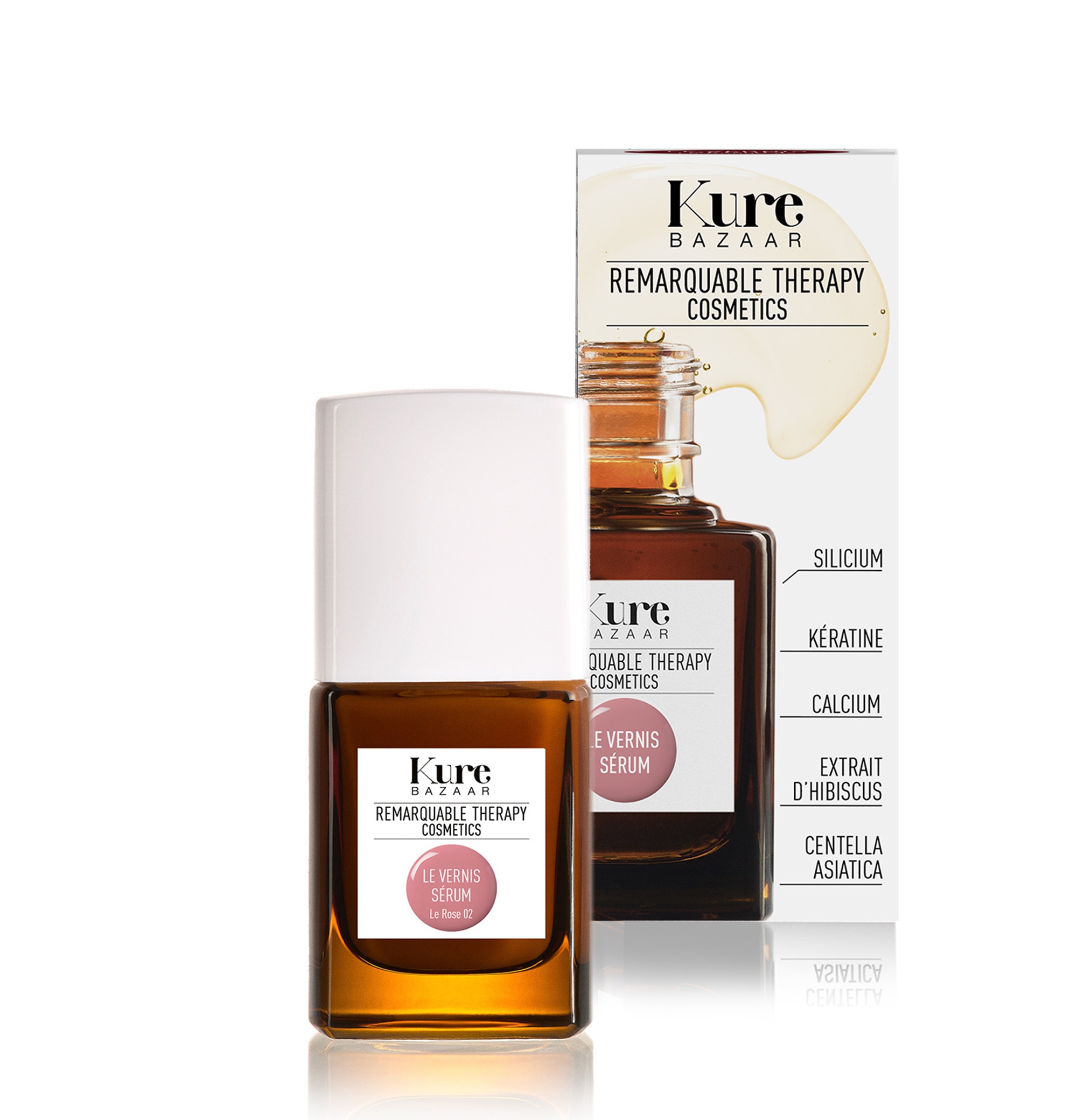 Kure Bazaar Remarquable Therapy Färgade nagelförstärkare Le Rose 02 - 3