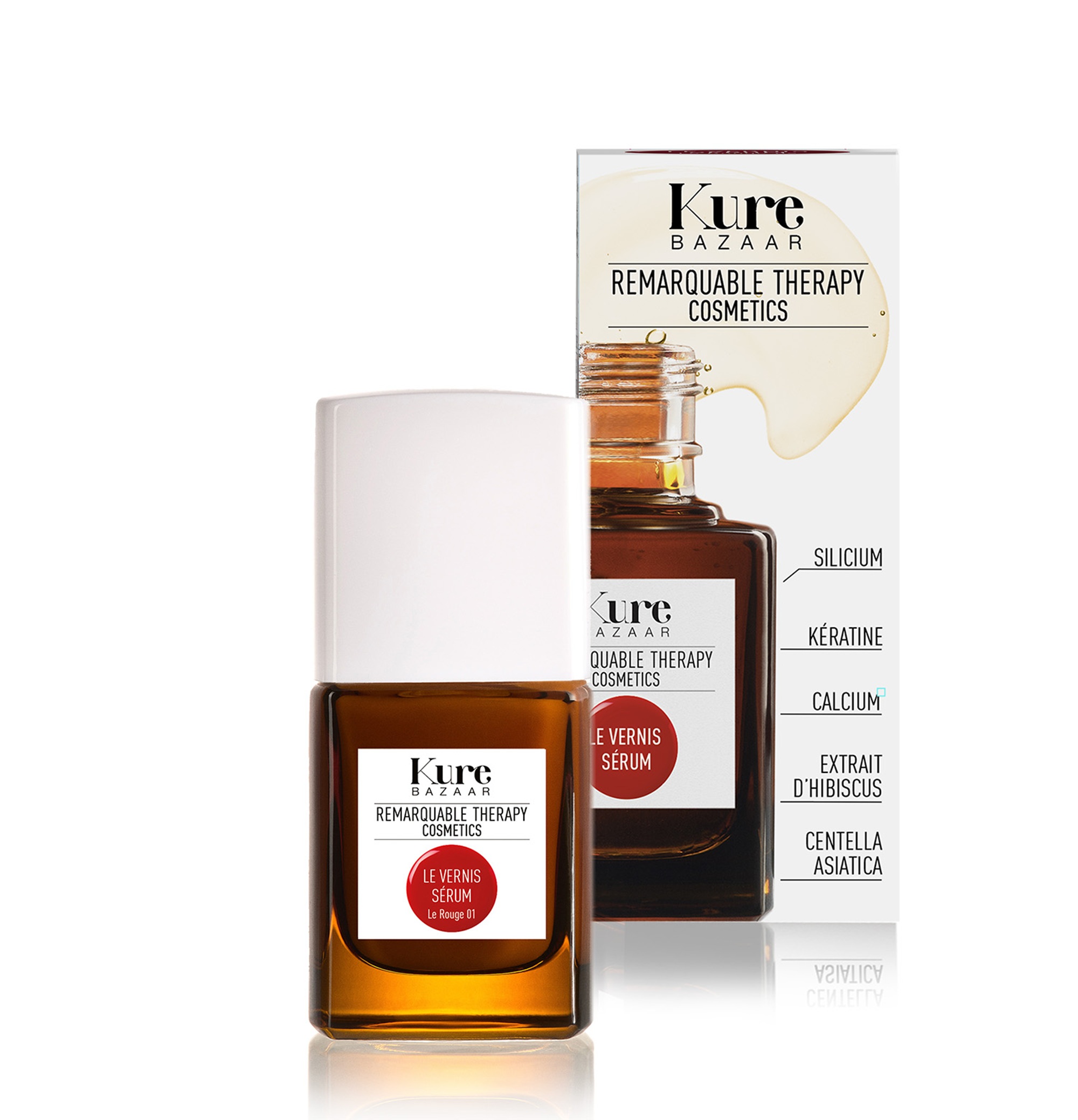 Kure Bazaar Remarquable Therapy Färgade nagelförstärkare Le Rouge 01 - 3
