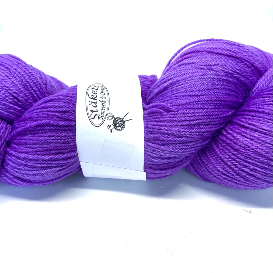 Handfärgad Stäket Sock lila