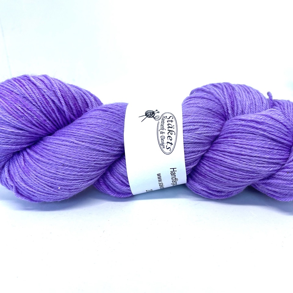 Handfärgad Stäket Sock ljuslila