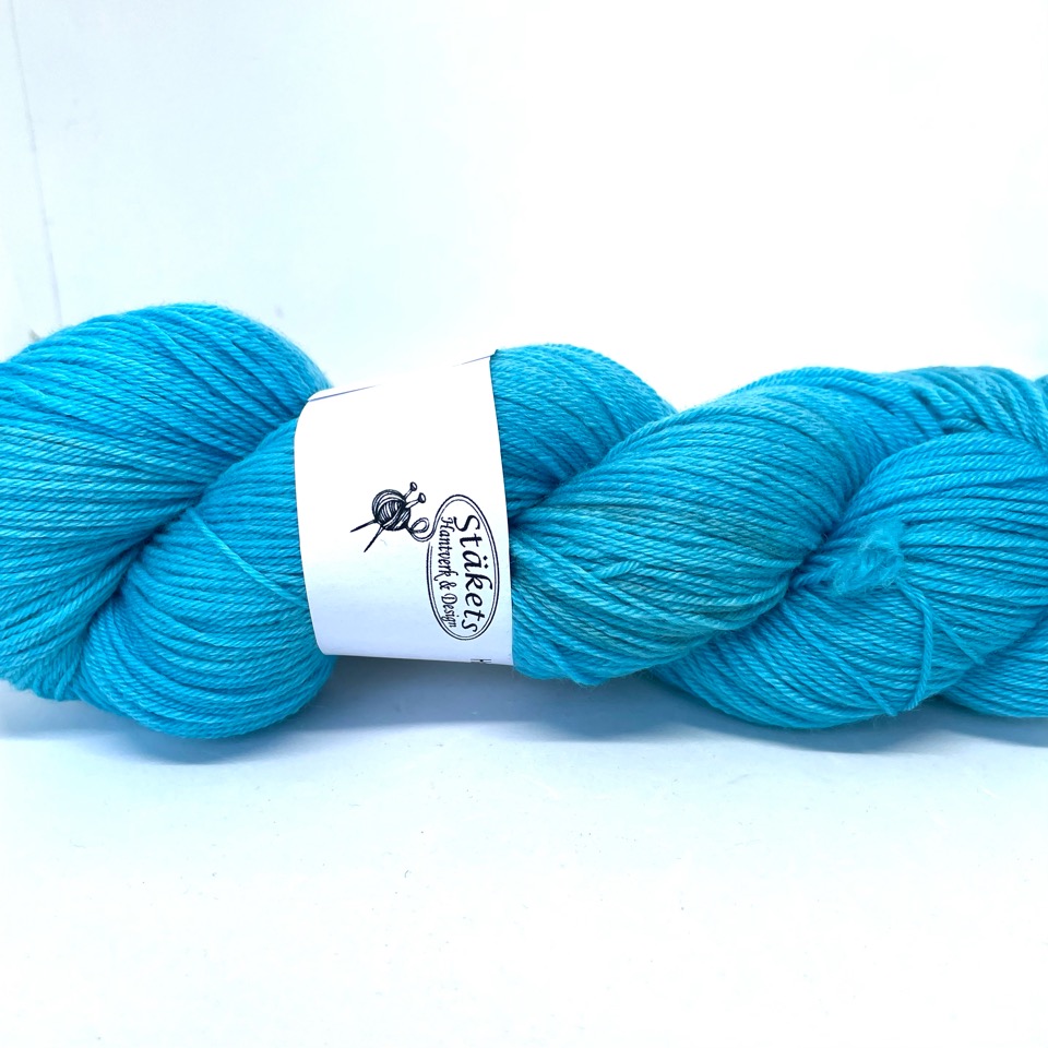 Handfärgad Stäket Sock turkos - 2