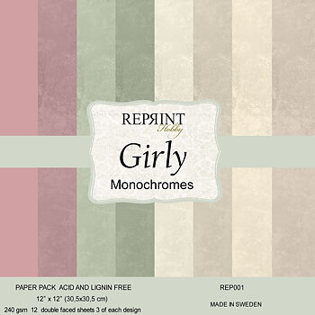 Reprint Girly Monochromes Collection 12"x12"