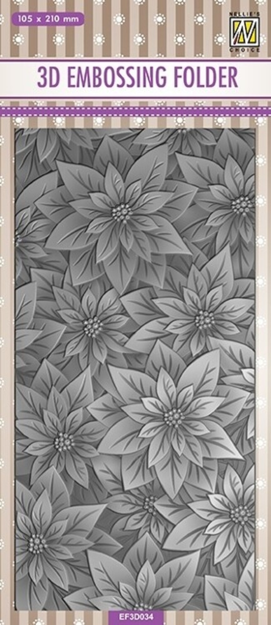  Nellies Choice 3D embossingfolder - Poinsettia