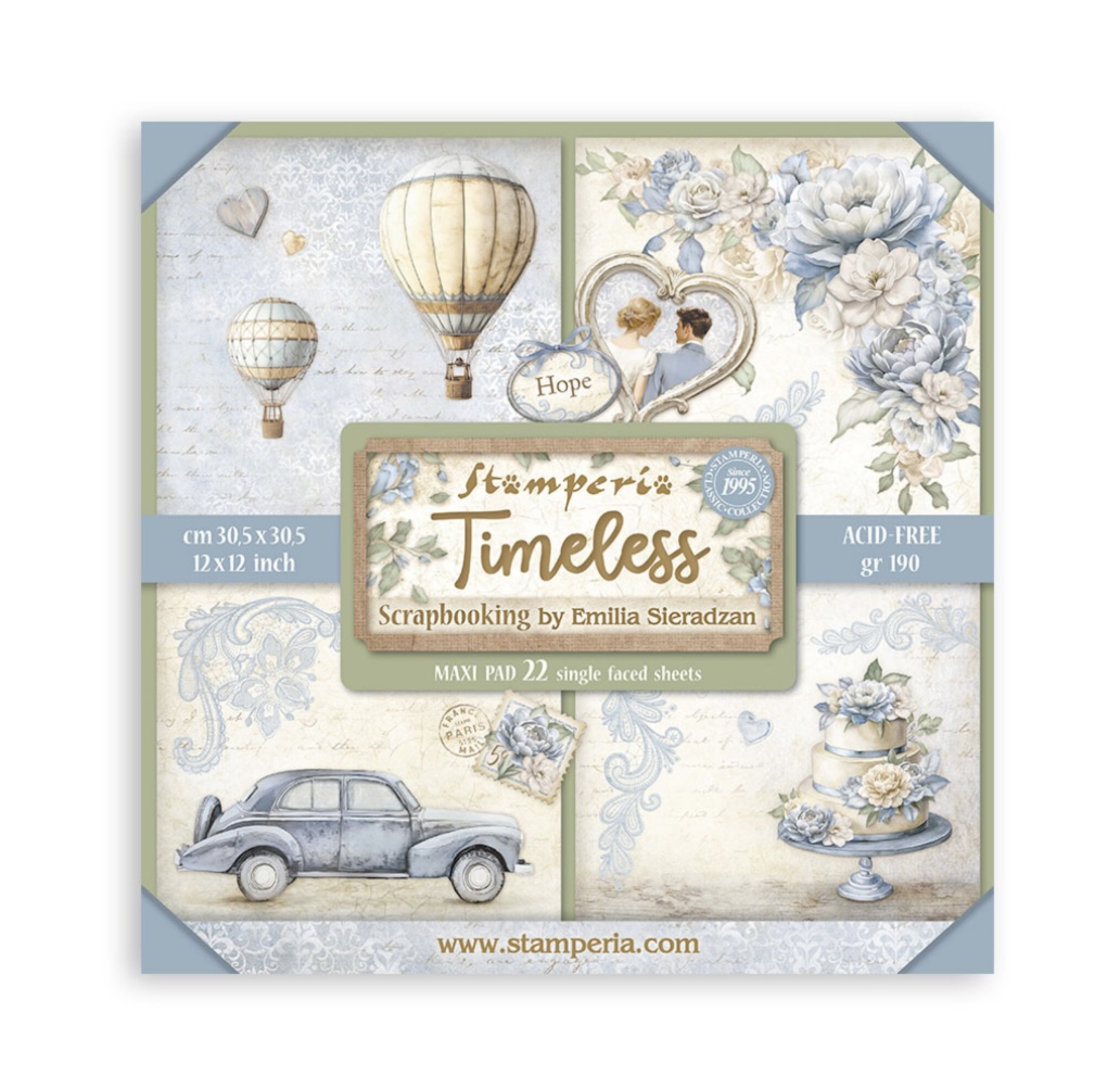 Stamperia Paper Pad 12X12 - Timeless (Single Face)
